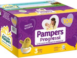 Pampers Progressi Midi, 162 Pannolini, Taglia 3, 4-9 Kg : : Prima  infanzia